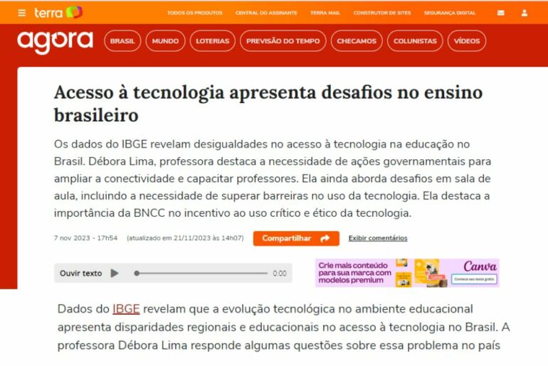 Super Professor na mídia – O acesso à tecnologia apresenta desafios no ensino brasileiro